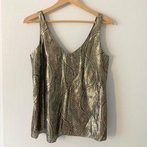 J. Crew Metallic Print Tank Top Size 4